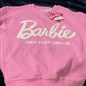 Zara Pink Crewneck with Barbie Tag